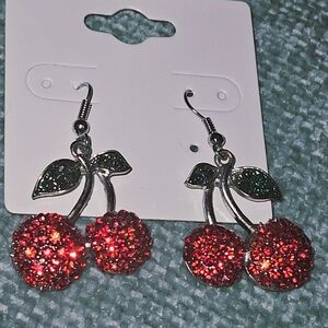 Sparkling Cherry Earrings